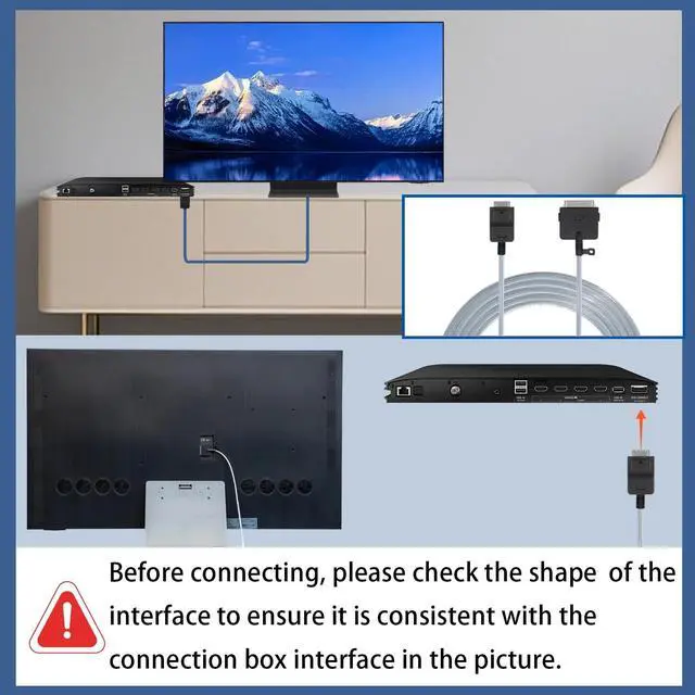 Alt view image 4 of 5 - 5 M/16.4Ft VG-SOCC05 One Connect Cable Compatible with Samsung OLED 4K TV 55'' 65'' 77'' QN55S95DAF QN65S95DAF QN77S95DAF QN55S95FAFXZA QN65S95FAFXZA QN77S95FAFXZA (S95D S95F Series)