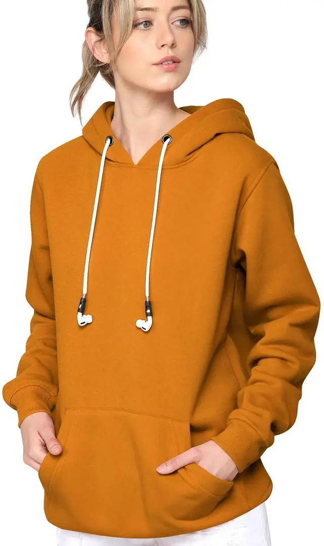 Main image of Made By Johnny WSK2375 Hoodie Hoody with Strap Compatible with Airpods Pro/2/1 Anti-Lost Leash String M Mustard