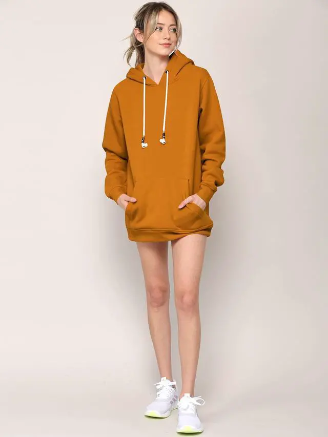Alt view image 5 of 5 - Made By Johnny WSK2375 Hoodie Hoody with Strap Compatible with Airpods Pro/2/1 Anti-Lost Leash String M Mustard