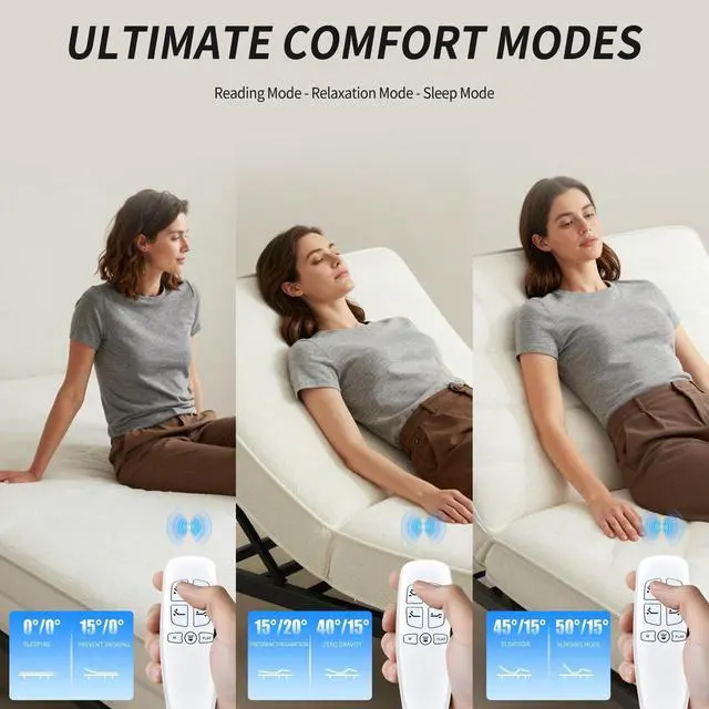 Alt view image 4 of 5 - RYQIF Replacement Remote Control Fits Bed Tech Bedtech BT2000, for Lucid L300, for Milemont Richmat HJH13D Adjustable Bed, for AMBEE21 CastleBeds (Not BT Version)