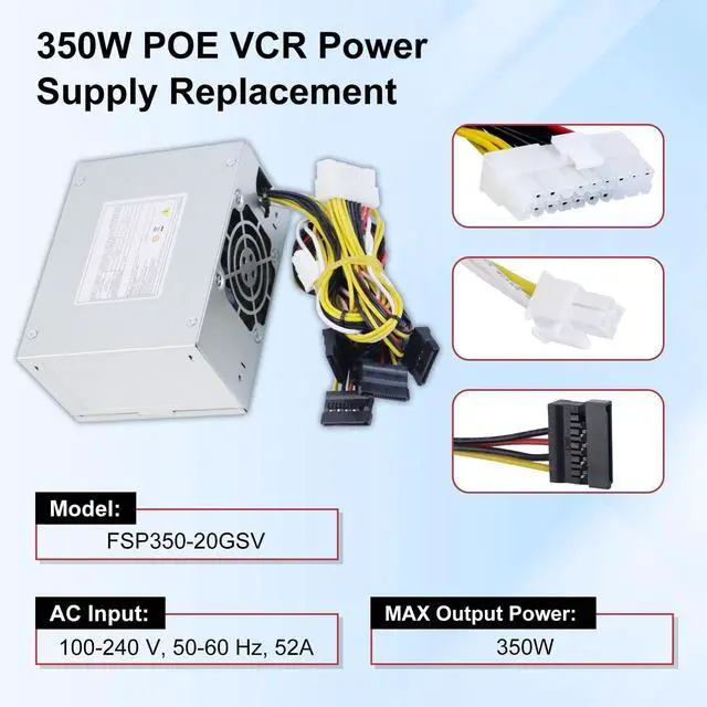 Alt view image 5 of 5 - LXun Upgraded FSP350-20GSV DPS-300AB-81B 350W Power Supply Compatible with FSP FSP350-20GSV DPS-300AB-81 FSP35020GSV FSP300-20GSV 7916NP DS-7916N-E4 DS-7916N-16P 350w Power Supply