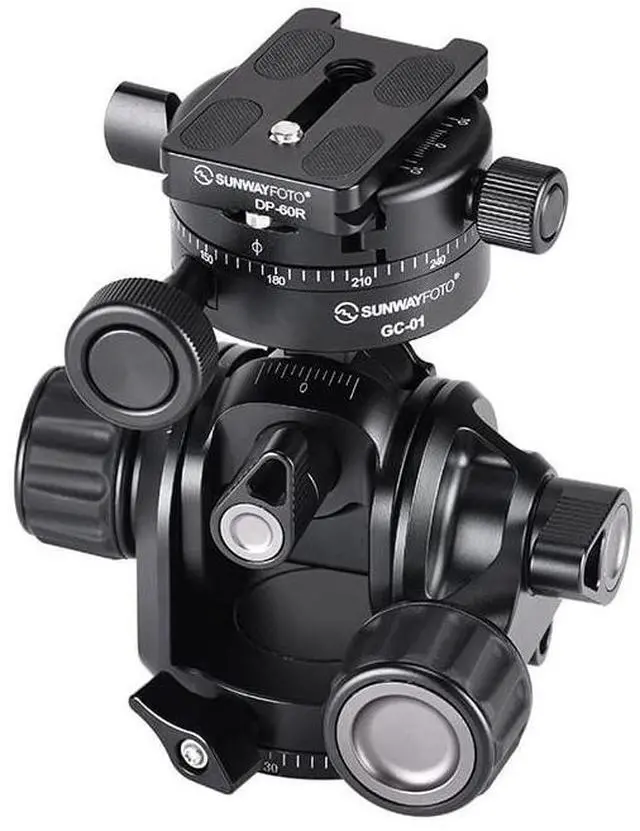 Alt view image 4 of 4 - SUNWAYFOTO GH-PRO+ Geared Tripod Head with 360 Geared Panning QR Clamp Compatible with Arca