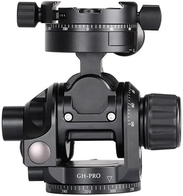 Alt view image 2 of 4 - SUNWAYFOTO GH-PRO+ Geared Tripod Head with 360 Geared Panning QR Clamp Compatible with Arca