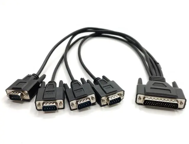 Alt view image 2 of 5 - GXMRHWY DB44 Male to 4 X DB9 Male Com Port Cable 50CM