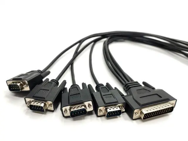 Alt view image 3 of 5 - GXMRHWY DB44 Male to 4 X DB9 Male Com Port Cable 50CM
