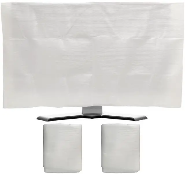 Main image of Laluladant 2 Pack Foam Flat Screen TV Cover, Fits Up to 80"L x 48"W, Waterproof, Poly Foam, White