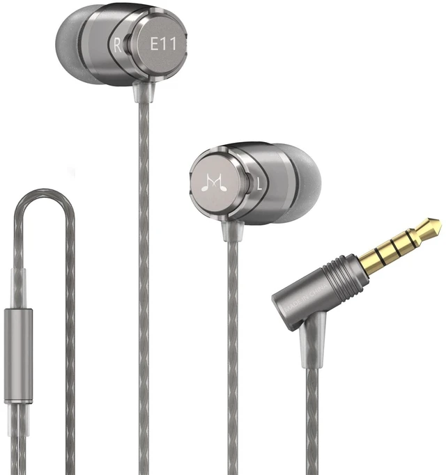 Main image of SoundMAGIC E11 Wired Earbuds, No Mic, Hi-Fi Stereo, 3.5mm Jack, Gunmetal