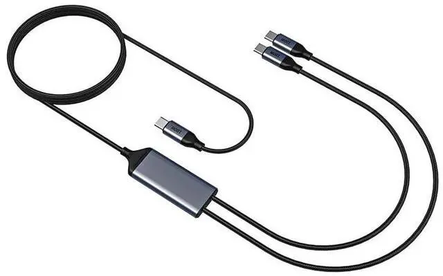 Alt view image 4 of 5 - OMNIHIL 3.2FT USB-C Splitter Cable Compatible with GeChic ON-Lap 1503
