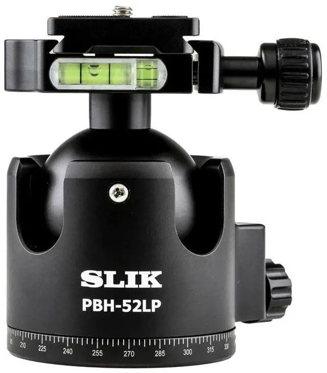 Main image of SLIK PBH-52LP Arca Compatible Professional Ball Head (618-830) Supports 66lbs, Arca Quick Release, Independent Friction Control and Pan Knob, Compatible with Most Tripods