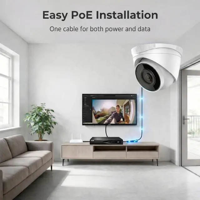 Alt view image 2 of 5 - IPC-T240H 4MP PoE IP Camera Outdoor, 2K Security Turret Camera with Night Vision, 120dB WDR, H.265+, IP67 Waterproof, Motion Detection, ONVIF Compatible for Home Surveillance