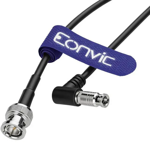 Alt view image 5 of 5 - Eonvic 6G SDI 4K Coaxial Cable Right Angle High Density Micro BNC Male to BNC Male for Blackmagic Video Assist 5" 3G and 12G Monitor
