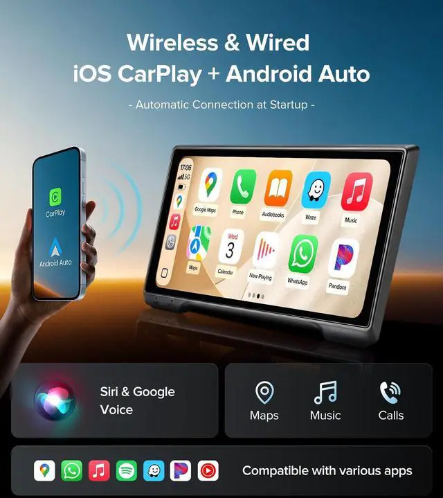 Alt view image 4 of 5 - ApexNav 10.33" QLED Radio Upgrade for Ford F150 15-20 & F250 F350 17-22 (8" OEM Screen), Wireless CarPlay Android Auto Stereo w/ 4G+64G, BT 5.4, B&O Supported