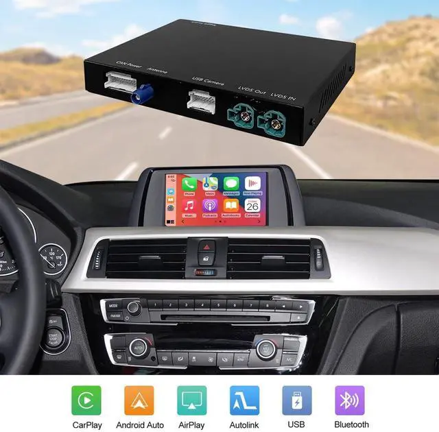 Alt view image 4 of 5 - Road Top Wireless CarPlay & Android Auto Retrofit Kit for BMW NBT System 2012-2016, Compatible with 1/2/3/4/5/6/7 Series X1 X3 X4 X5 X6, CarPlay Interface Decoder, OEM Control, MirrorLink, Ca