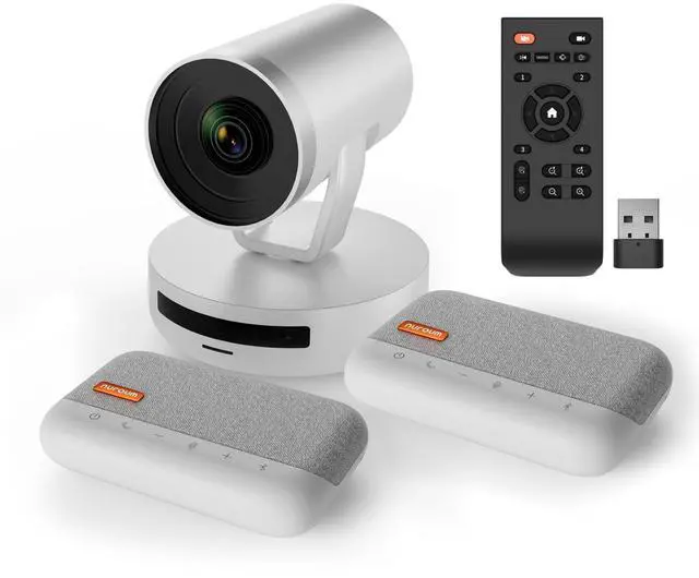 Main image of NUROUM Conference Room Camera System, 5X Optical Zoom, Noise Cancellation, All-in-one Video Conferencing System, PTZ Webcam, Daisy Chained Bluetooth Conference Speakers for Larger Rooms