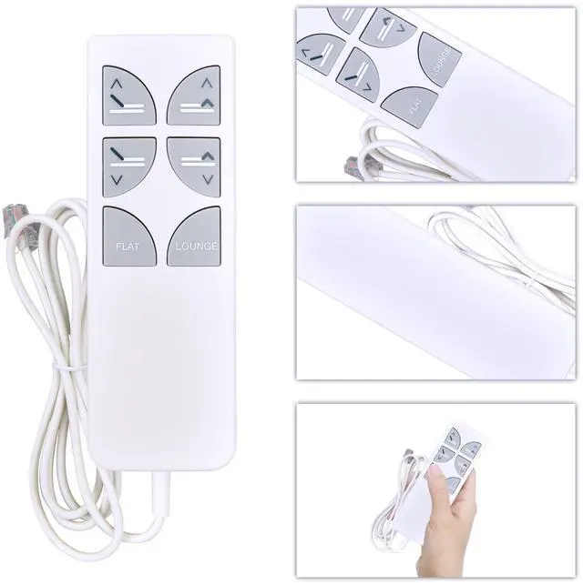 Alt view image 4 of 4 - PZL Replacement Remote Control for Serta Motion Esssentials 2 II (2nd Generation Black) Adjustable Bed, for Linak hb12012-00