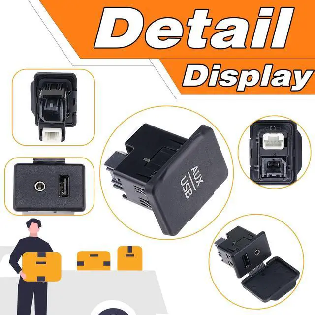 Alt view image 4 of 5 - LEVANLIGHT AUX Port USB Jack Compatible with Nissan Altima 2015-2016 Sentra 2015-2017 Versa 2015-2019 Versa Note 2015-2017 Auxiliary Audio Adapter Input, Replaces# 28023-9KF1A