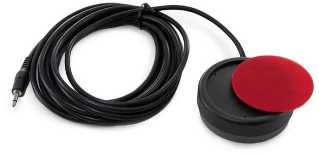 Alt view image 5 of 5 - X-keys One Button Switch Definite Tactile Feel Wired to 3.5mm Plug (2.5, Red) 12 Foot (3.6m) Cable