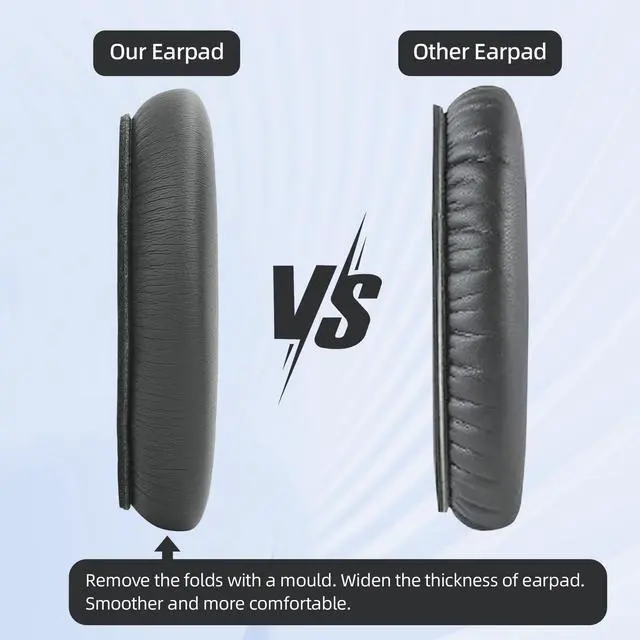 Alt view image 4 of 5 - Ear Cushion and Protein Leather Replacement Headband Pad Kit for Bose QuietComfort 35 45 QC35 QC45 with Noise Isolation Memory Foam (Dark Gray)