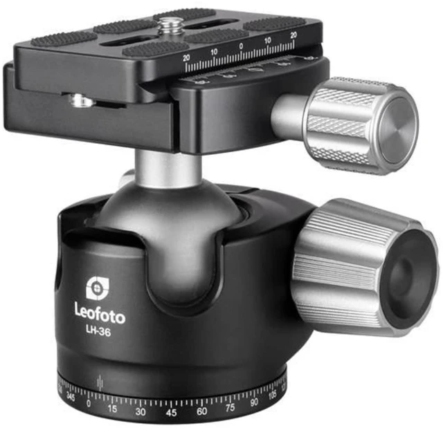 Main image of Leofoto - LH-36 Ball Head with QP-70N Quick Release Plate - 360 Degrees Rotatable - Universal 3/8" Tripod Screw - LH-36+QP-70N