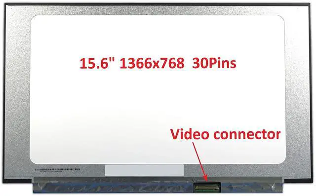 Alt view image 3 of 5 - FULLCOM 15.6" Screen Compatible with N156BGA-EA3 (No Bracket) 1366X768 30 pin 350mm in Width Narrow Edge