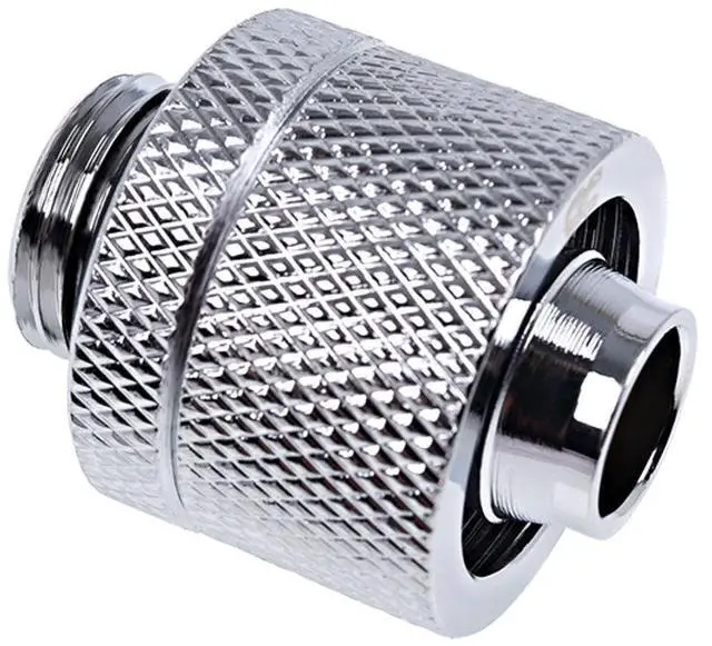 Alt view image 2 of 4 - Alphacool Eiszapfen 3/8" ID x 5/8" OD G1/4 Compression Fitting - Chrome Sixpack (17235)