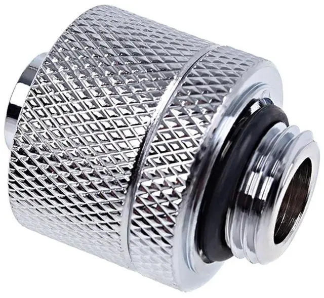 Alt view image 3 of 4 - Alphacool Eiszapfen 3/8" ID x 5/8" OD G1/4 Compression Fitting - Chrome Sixpack (17235)