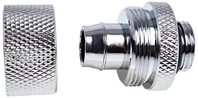 Alt view image 4 of 4 - Alphacool Eiszapfen 3/8" ID x 5/8" OD G1/4 Compression Fitting - Chrome Sixpack (17235)