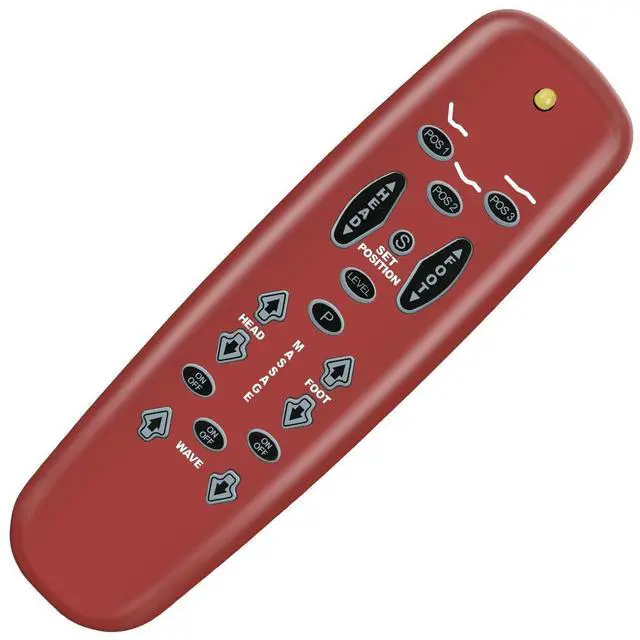 Alt view image 4 of 4 - WKOLF Universal Adjustable Bed Replacement Remote for Adjusta Magic E-95 E95 WRLS2Vibe Raven, Compatible with Certain Old Gen Craftmatic, and Certain Okimat or Hb310 Leggett Or Sealy Remotes-Red