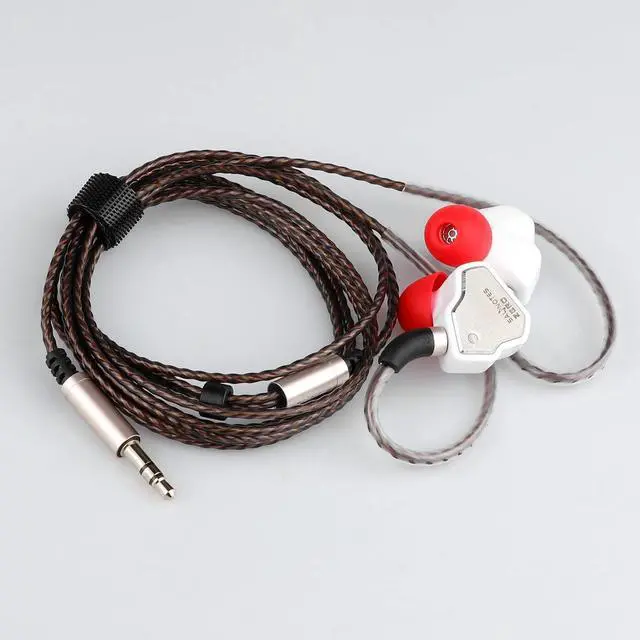 Alt view image 4 of 5 - Linsoul 7Hz Salnotes Zero HiFi 10mm Dynamic Driver in-Ear Earphone IEM with Metal Composite Diaphragm Stainless Steel Faceplate Detachable 2Pin OFC Cable (White, Without Mic)