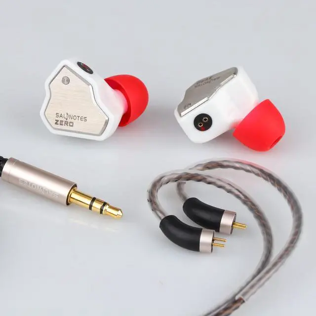 Alt view image 5 of 5 - Linsoul 7Hz Salnotes Zero HiFi 10mm Dynamic Driver in-Ear Earphone IEM with Metal Composite Diaphragm Stainless Steel Faceplate Detachable 2Pin OFC Cable (White, Without Mic)