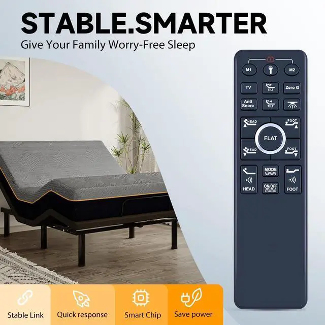 Alt view image 3 of 5 - ZWP HJH89 Replacement Remote Control for Richmat, Sven & Son, EGOHOME, Handset, Mattress Firm MUUEGM Dyonery Mojigam Adjustable Bed Base
