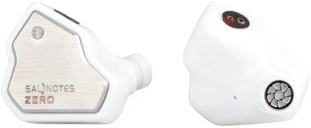 Alt view image 3 of 5 - Linsoul 7Hz Salnotes Zero HiFi 10mm Dynamic Driver in-Ear Earphone IEM with Metal Composite Diaphragm Stainless Steel Faceplate Detachable 2Pin OFC Cable (White, Without Mic)