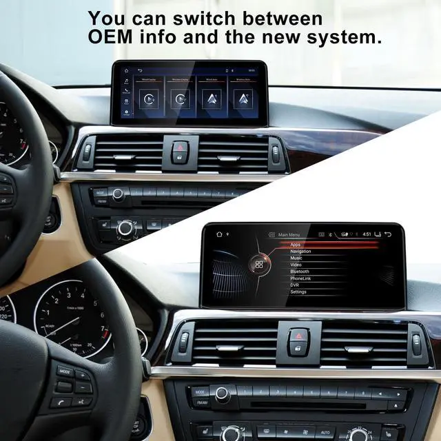 Alt view image 5 of 5 - CNSTWEI 10.25" Linux Screen for BMW 2012-2017 Years 1 2 3 4 Series F20 F21 F22 F23 F30 F31 F32 F33 F34 F36 NBT System, Support Wireless CarPlay Android Auto Multimedia 328i 320i Accessories C