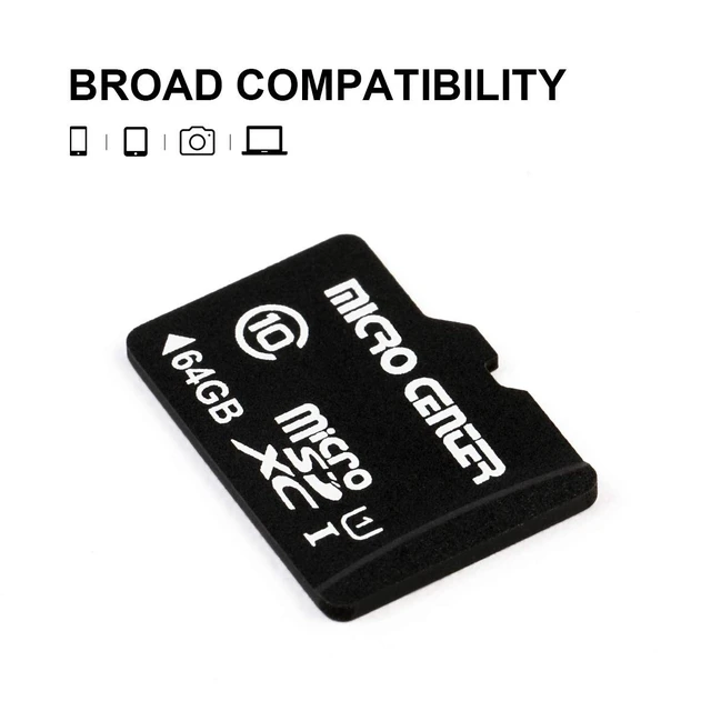 Alt view image 4 of 5 - Micro Center 64GB Class 10 MicroSDHC Flash Memory Card with Adapter, 10Pack
