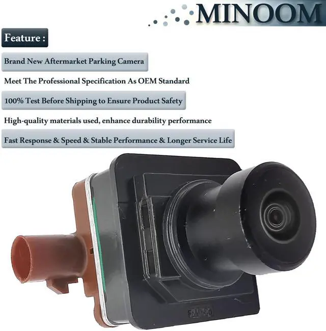 Alt view image 5 of 5 - MINOOM ML3T-19G490-BC Front View Tailgate Mounted Backup Parking Camera Replacement for 2023 Ford F-150 3.5L-V6 5.0L-V8 Part No.#ML3T-19G490-BB