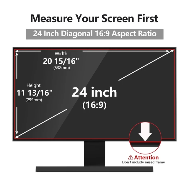 Alt view image 2 of 5 - RedANGEL 24-Inch Computer Privacy Screen for 16:9 Monitor