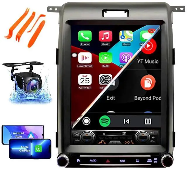 Main image of liyidaing for Ford F150 2013 2014 Car Radio Upgrade Android 13 Stereo Replacement 12.1inch Touch Screen 8core CPU Tesla Vertical Screen Style Support Carplay and Android Auto DSP 5G WiFi