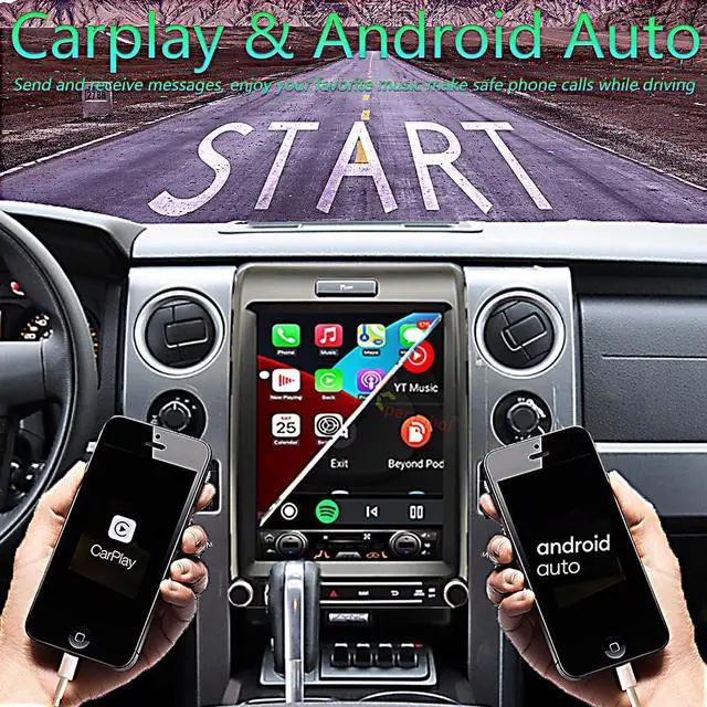 Alt view image 4 of 5 - liyidaing for Ford F150 2013 2014 Car Radio Upgrade Android 13 Stereo Replacement 12.1inch Touch Screen 8core CPU Tesla Vertical Screen Style Support Carplay and Android Auto DSP 5G WiFi