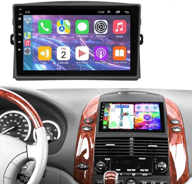 Main image of Android 14 Car Radio for Toyota Sienna 2004 2005 2006 2007 2008 2009 2010, 4+64GB 9 Inch IPS Touch Screen Sienna Stereo with Wireless CarPlay & Android Auto, Bluetooth/WiFi/GPS/FM/SWC+Backup Ca