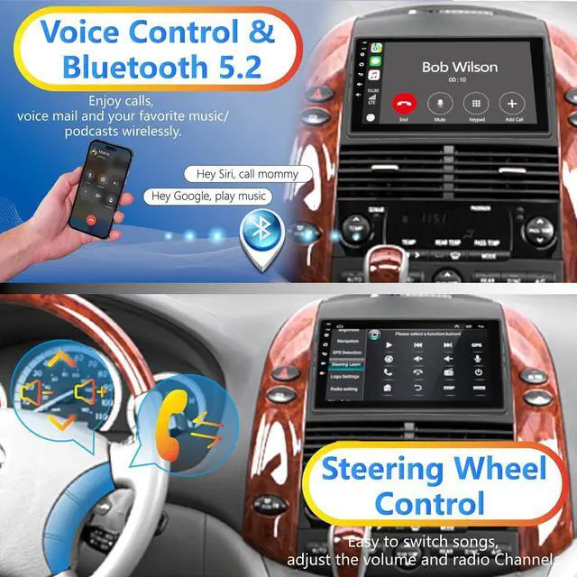 Alt view image 5 of 5 - Android 14 Car Radio for Toyota Sienna 2004 2005 2006 2007 2008 2009 2010, 4+64GB 9 Inch IPS Touch Screen Sienna Stereo with Wireless CarPlay & Android Auto, Bluetooth/WiFi/GPS/FM/SWC+Backup Ca