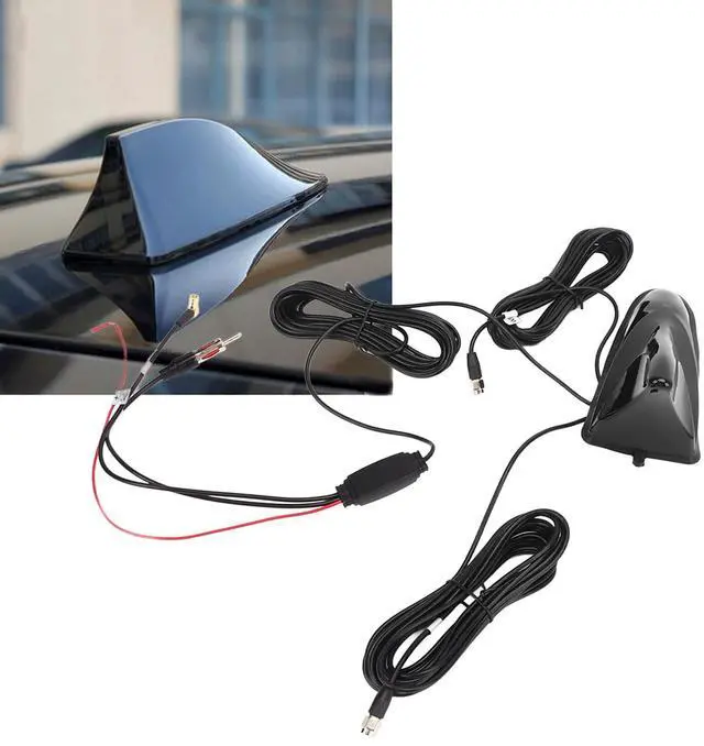 Alt view image 3 of 5 - Acouto 12V Shark Fin Antenna DAB FM High Sensitivity 5m Cable Length Universal Radio Aerial Antenna