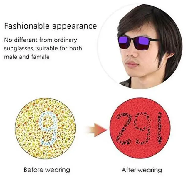 Alt view image 4 of 5 - GOTOTOP Colorblind Glasses Color Blind Corrective Glasses Red Green Blindness Weakness Eyesight Improvement Red Green Color Deficiency Corrective Glasses