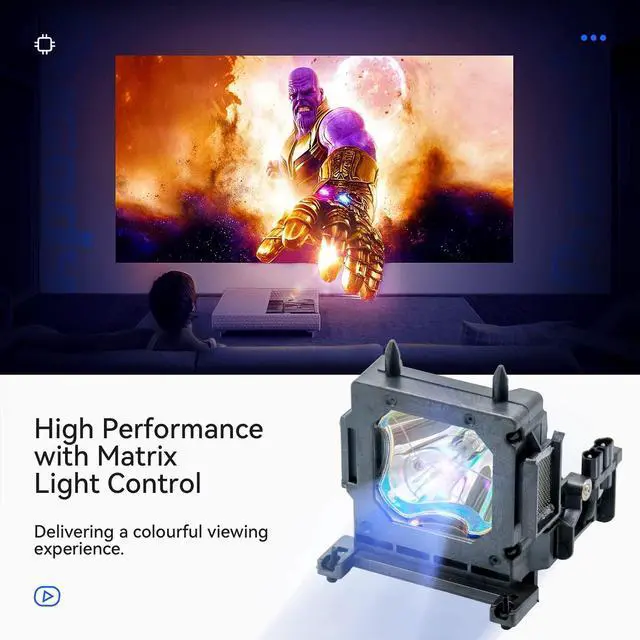 Alt view image 4 of 5 - Pugody Original LMP-H210 Replacement Projector Lamp Bulb for Sony VPL-HW45ES VPL-HW60 VPL-HW65 VPL-HW65ES VPL-VW65ES VPL-HW60ES VPL-HW48ES VPL-HW65E VPL-HW45EW VPL-HW45AES VPL-HW65AES VPL-HW65EW
