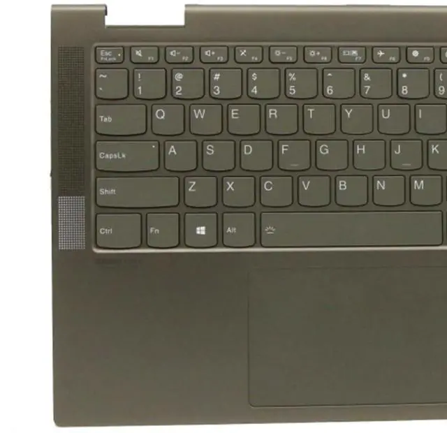 Alt view image 3 of 5 - Wzqrps New Replacement for Lenovo Yoga 7-14ITL5 82BH 7 14ITL5 7-14 Laptop Upper Case Palmrest Backlit Keyboard Touchpad Assembly Part 5CB1A08879 AM1RW000110 (Dark Moss)
