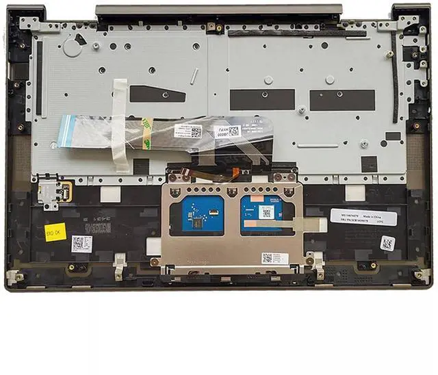 Alt view image 2 of 5 - Wzqrps New Replacement for Lenovo Yoga 7-14ITL5 82BH 7 14ITL5 7-14 Laptop Upper Case Palmrest Backlit Keyboard Touchpad Assembly Part 5CB1A08879 AM1RW000110 (Dark Moss)