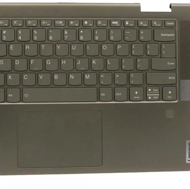 Alt view image 4 of 5 - Wzqrps New Replacement for Lenovo Yoga 7-14ITL5 82BH 7 14ITL5 7-14 Laptop Upper Case Palmrest Backlit Keyboard Touchpad Assembly Part 5CB1A08879 AM1RW000110 (Dark Moss)