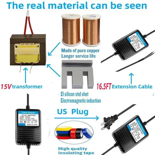 Alt view image 3 of 5 - Ousaly 15V AC Power Adapter for Acorn 120 130 Stair Chair Lifts StairLift Chairlift LEMAC SF57T-1502500AU P/N 2739-208 BattAngel BA57 15V Power Supply Mains PSU(for Stair Lifts Made Before 2014)