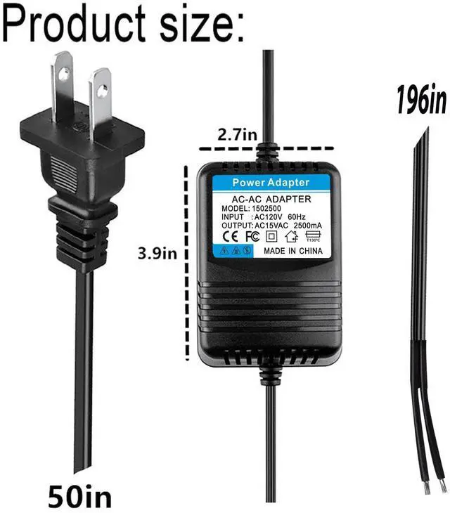 Alt view image 2 of 5 - Ousaly 15V AC Power Adapter for Acorn 120 130 Stair Chair Lifts StairLift Chairlift LEMAC SF57T-1502500AU P/N 2739-208 BattAngel BA57 15V Power Supply Mains PSU(for Stair Lifts Made Before 2014)