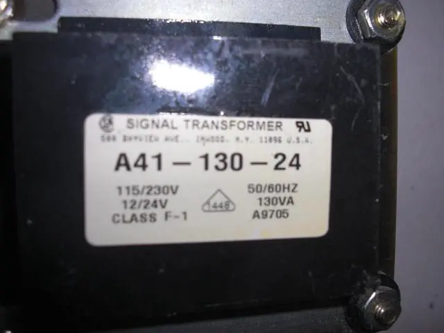 Alt view image 2 of 2 - SIGNAL TRANSFORMER A41-130-24 POWER TRANSFORMER; SINGLE PHASE TRANSFORMERUSED