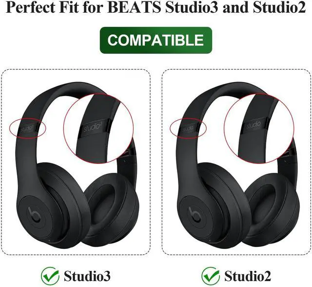 Alt view image 2 of 3 - Miruchertter Replacement Parts for Beats Studio 3 - Headband and Hinge Replacement for Studio 3 (A1914) Wired & Wireless Headphones, Repair Kit, Matte Black Headband and Hinge